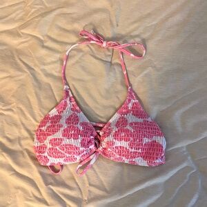Pink flower top with double straps